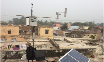 Ambient PM2.5 and metrological parameters monitoring system stationed at Bajada Pahari village, Palwal, Haryana